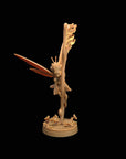 Seelie Guard Banner Bearer - Fae Petal Courts - One Page Rules Compatible 3d Printed Miniatures Sculpted by Dragon Trappers Lodge
