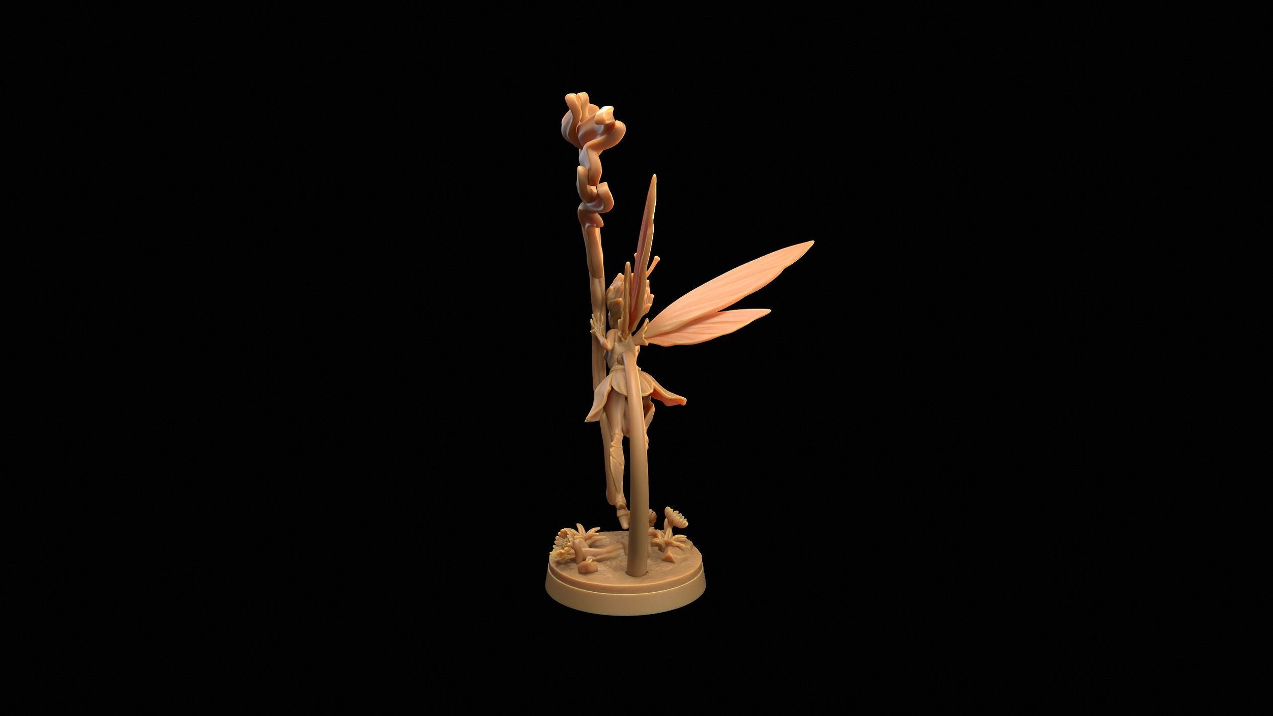 Seelie Guard Banner Bearer - Fae Petal Courts - One Page Rules Compatible 3d Printed Miniatures Sculpted by Dragon Trappers Lodge