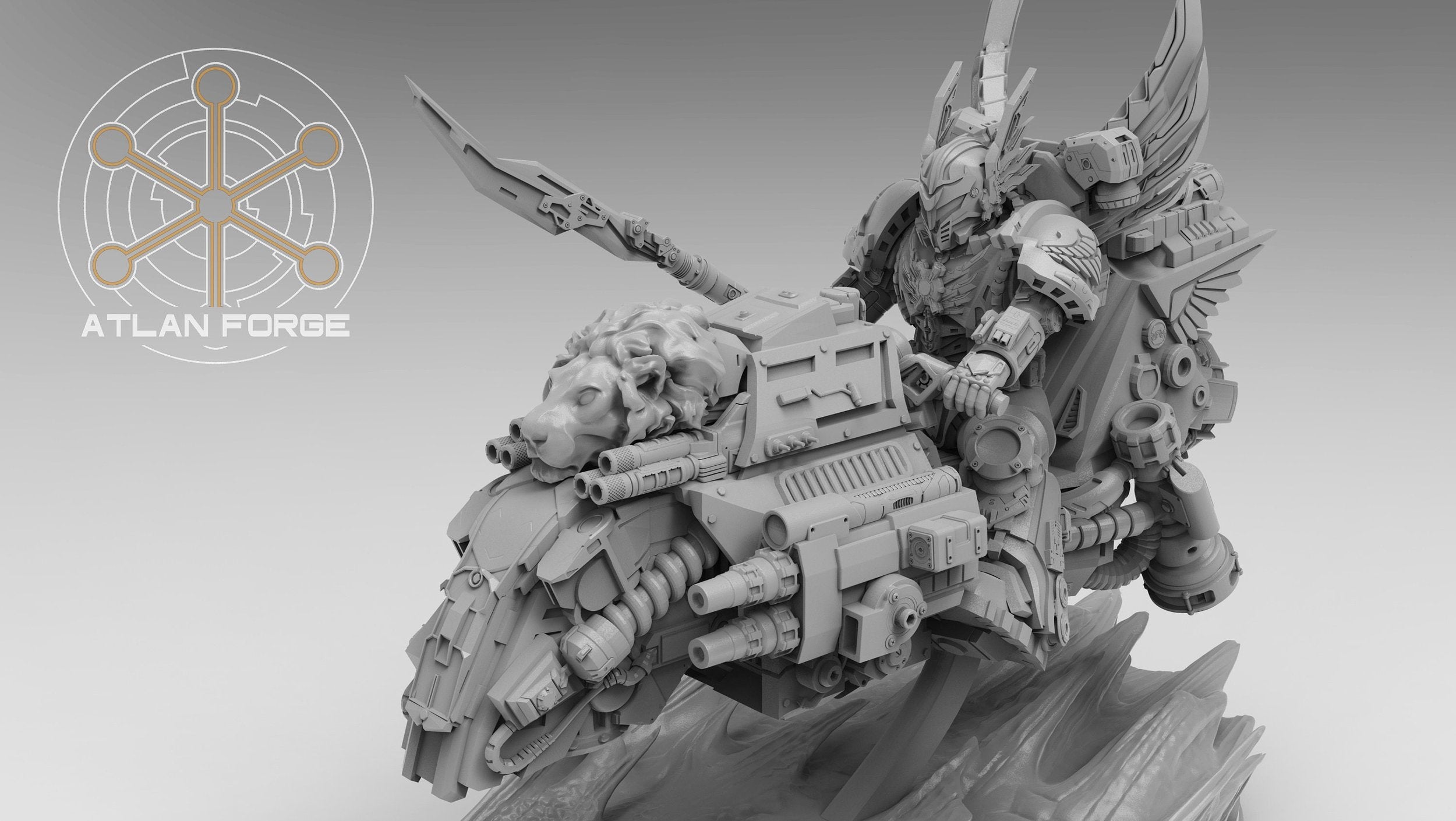Angelic Hover Bikes - 3 Model Knights Angelic Unit Sculpted by Atlan Forge