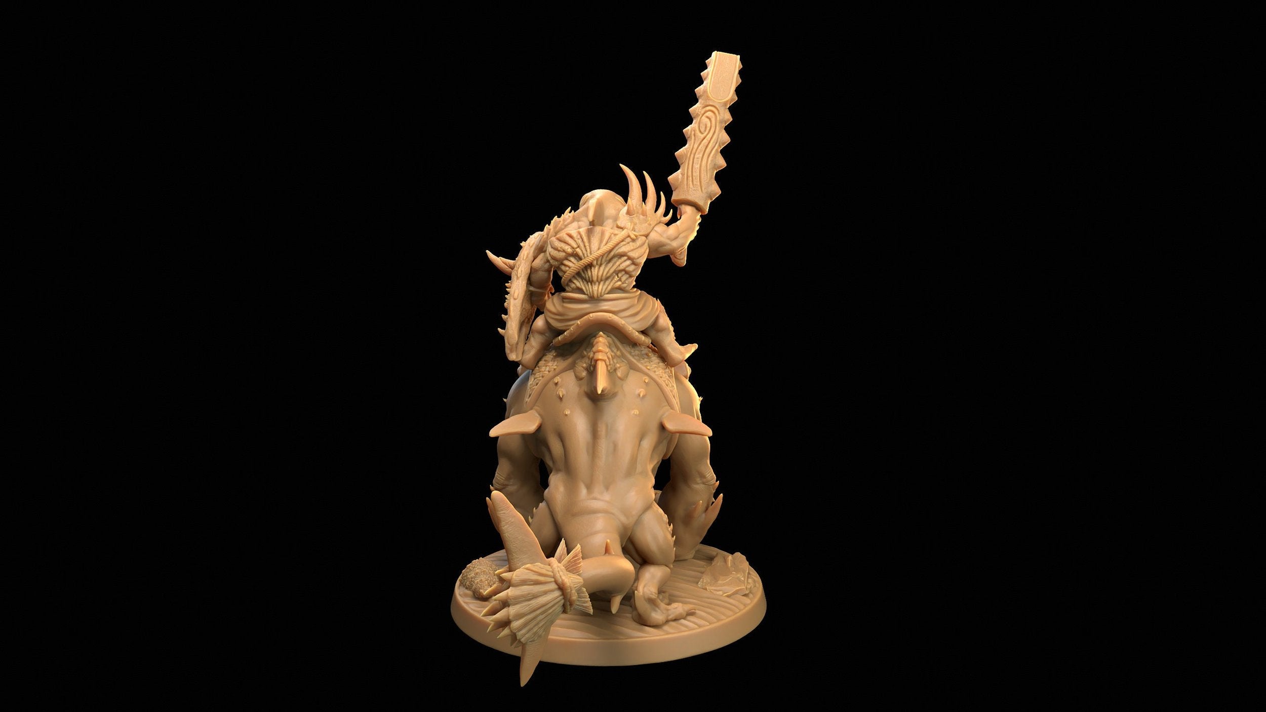 Chahunga Knight Champion - Sea Lord&#39;s Tide - One Page Rules Compatible 3d Printed Miniatures Sculpted by Dragon Trappers Lodge