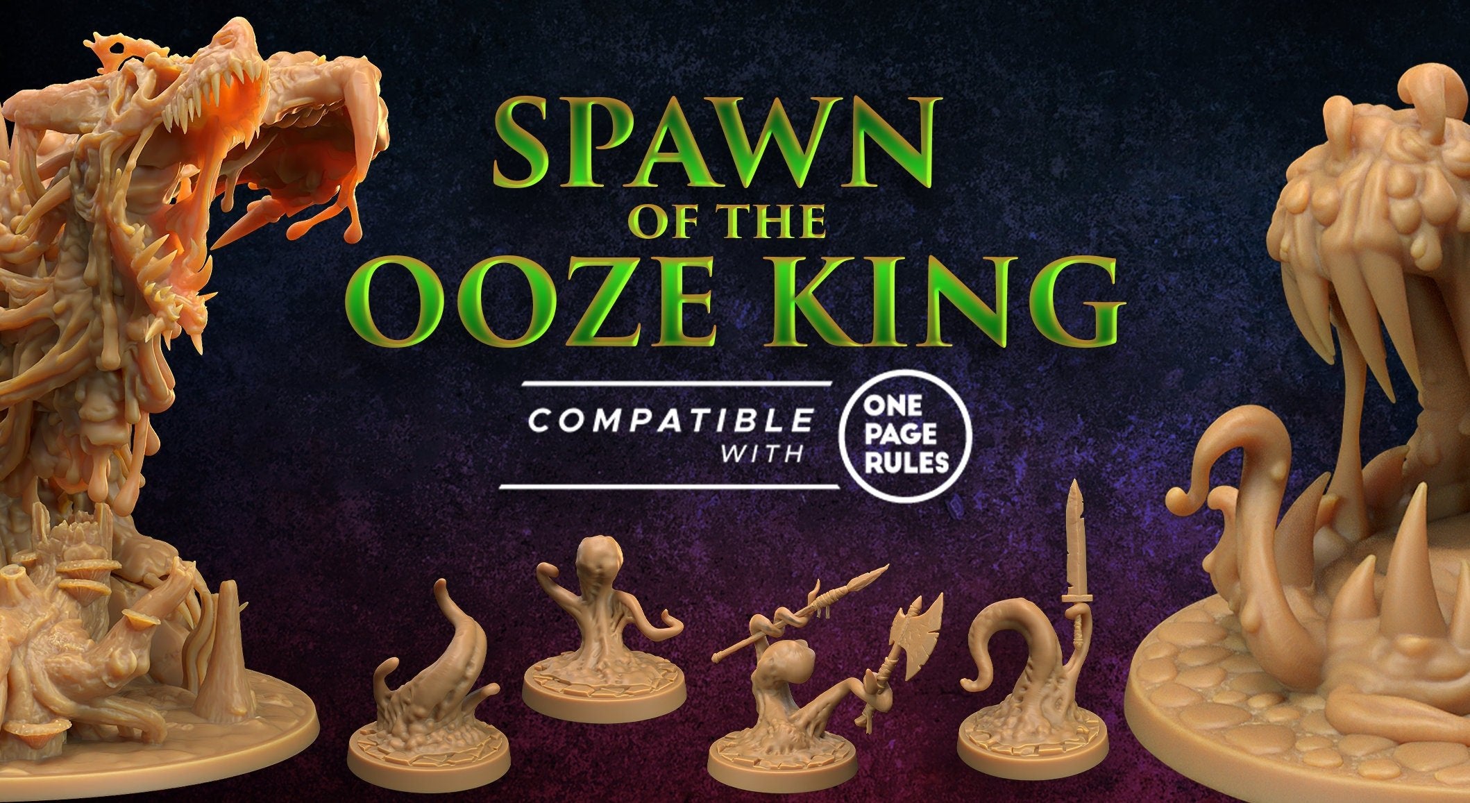 Dissolvers - Spawn of the Ooze King - 3d Printed Miniatures Sculpted by Dragon Trappers Lodge