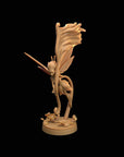 Seelie Guard Banner Bearer - Fae Petal Courts - One Page Rules Compatible 3d Printed Miniatures Sculpted by Dragon Trappers Lodge